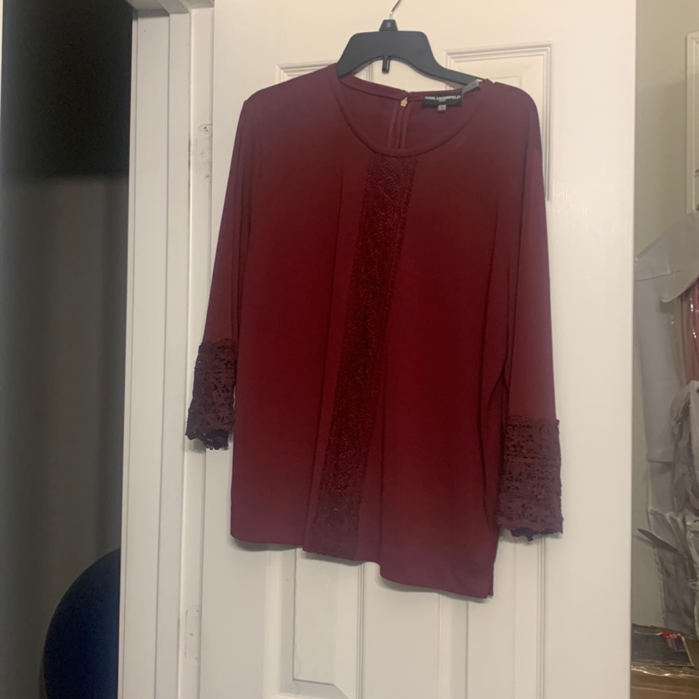 Burgendy long sleeve. Never worn